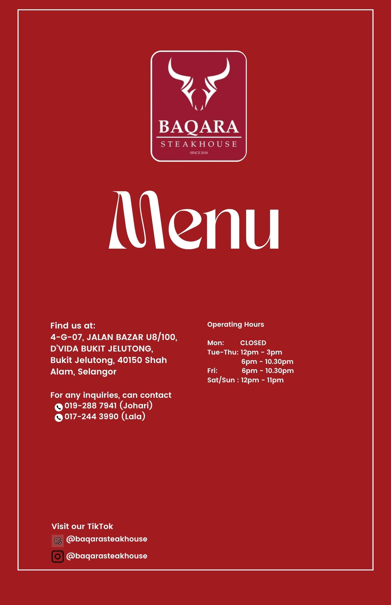 Menu Page 1